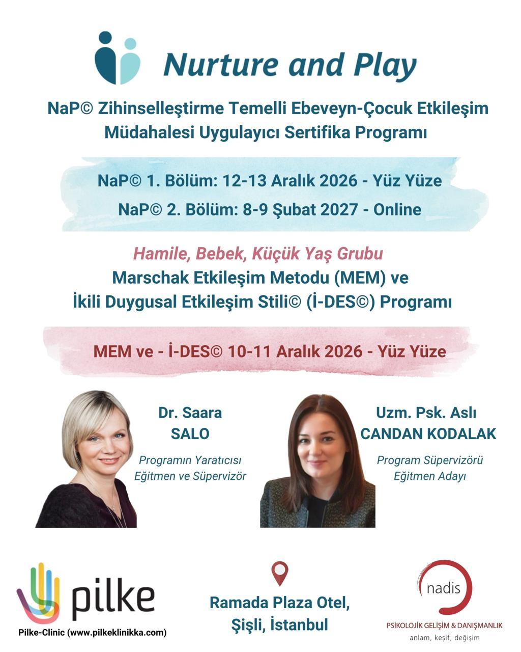 Nurture and Play©️ve MEM İ-DES©️Uygulayıcı Programları